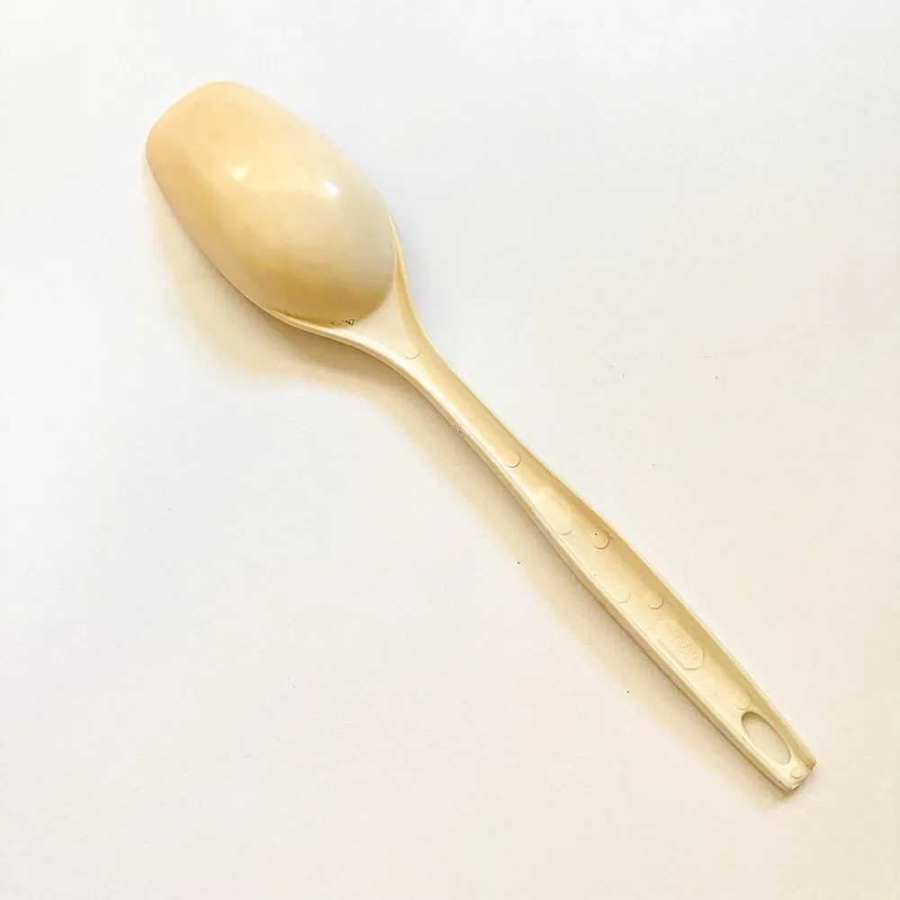Vintage Foley Spoon Beige Nylon Kitchen Utensil Good No Melt Marks